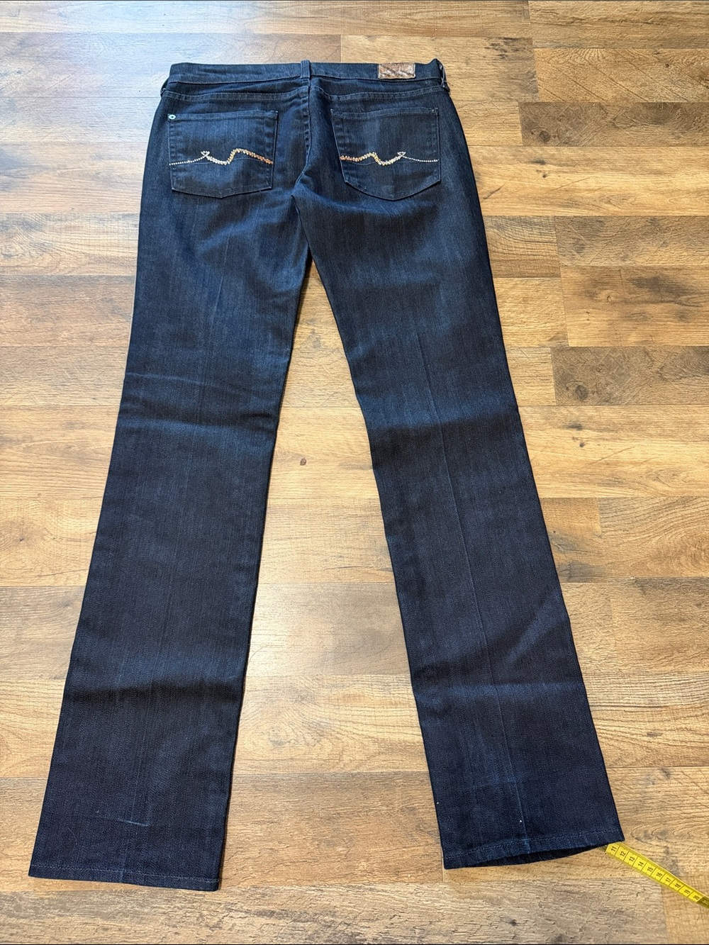 7 For All Mankind Manchester ombre rhinestone straight jeans